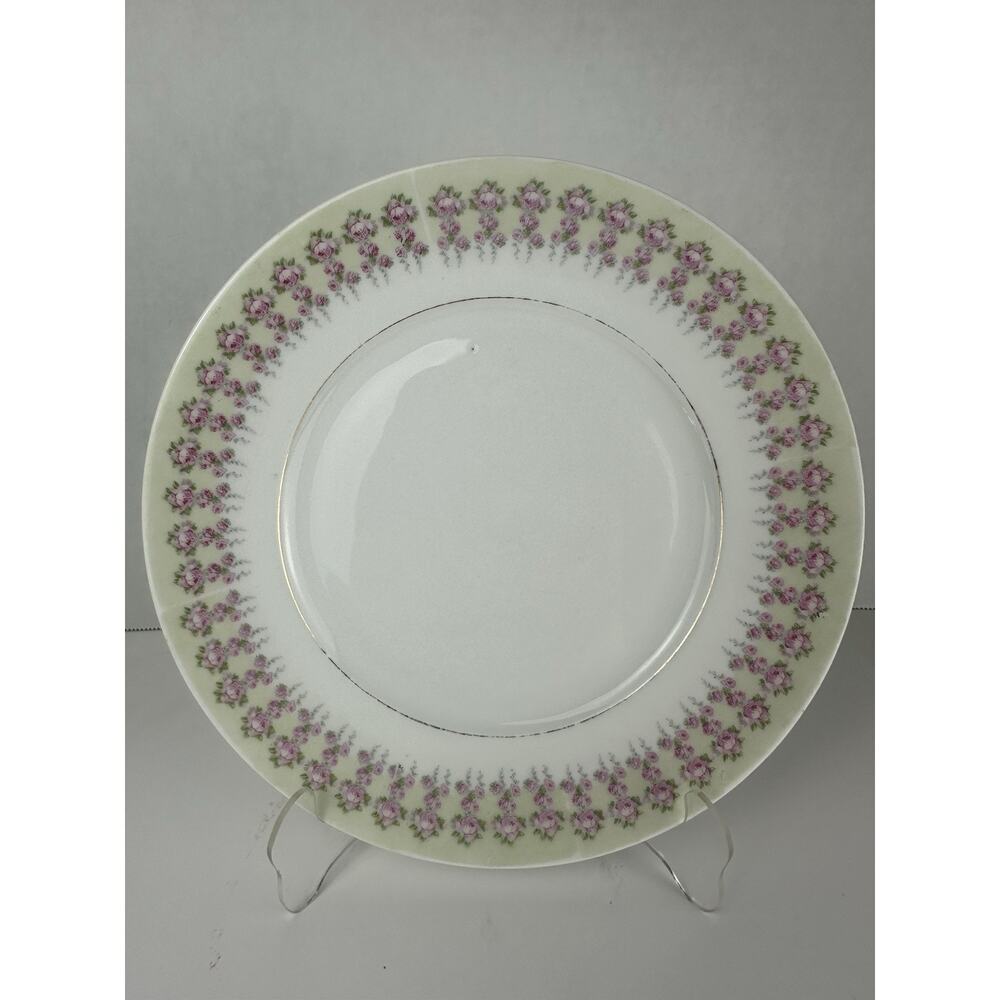 Antique Silesia Hermann Rose Porcelain Bread Plate Victorian Cottage Core